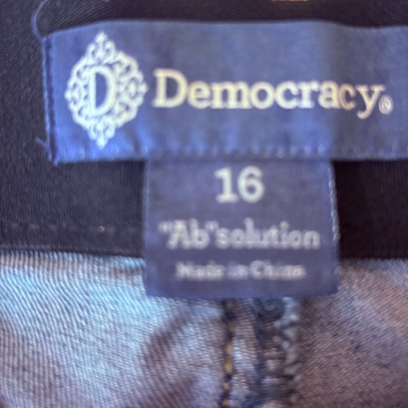 Democracy Womens "Ab"solution® Ankle Skimmer Stretch Denim Blue Jeans Size 16 - Picture 8 of 10